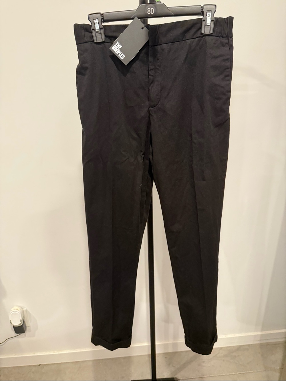 The Kooples Men’s Black Slim Tailored Chinos